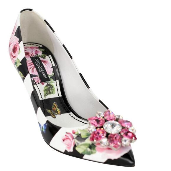 Dolce & Gabbana Crystal Embellished sz 35 Floral Pumps DG-S0408P-0005 - Picture 7 of 11